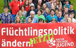 Gruppenfoto zur 10. Bundeskonferenz der Naturfreundejugend in Wiesbaden 2015